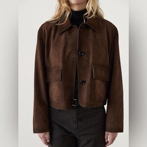 NWT Brown Suede Leather Jacket